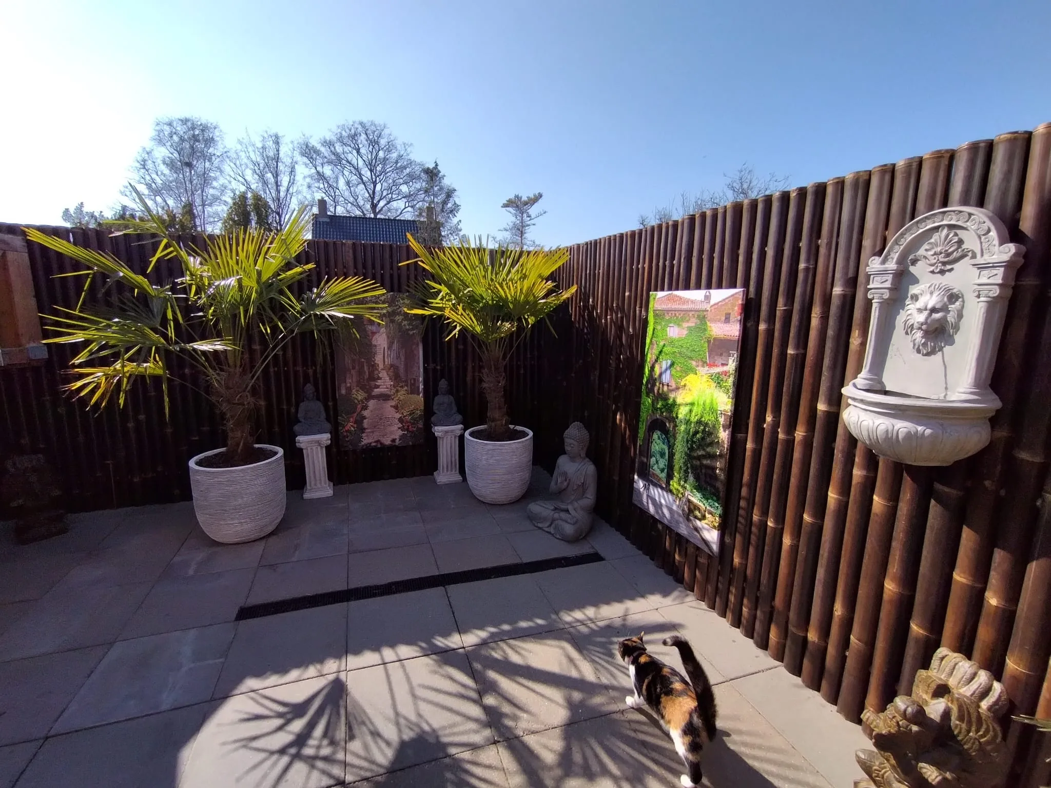 Bamboe schutting Giant dark H 200 x B 180cm - Afbeelding 3