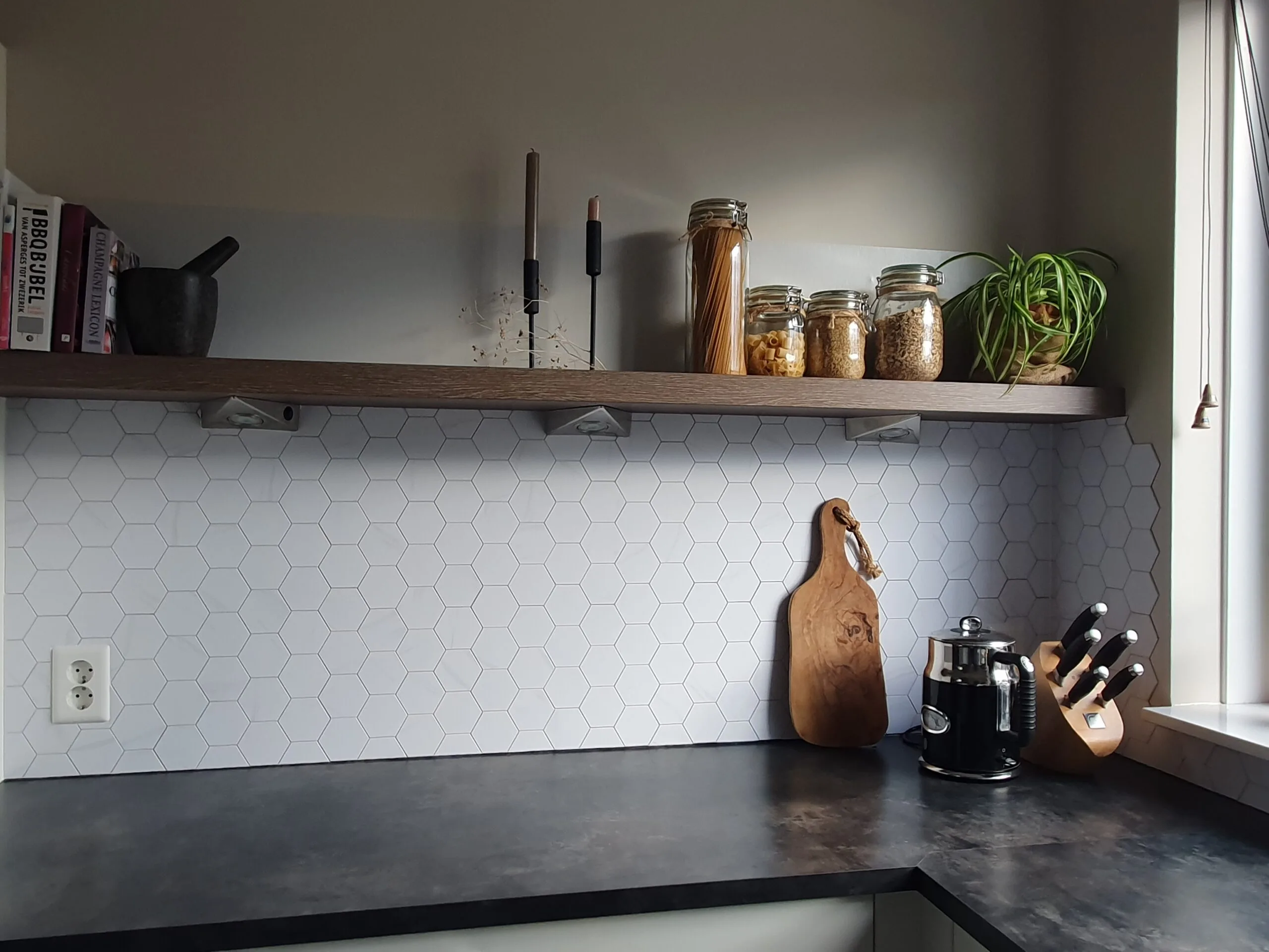 Zelfklevende steenstrip - Marble Hexa 29,2 x 25,4cm - Afbeelding 2