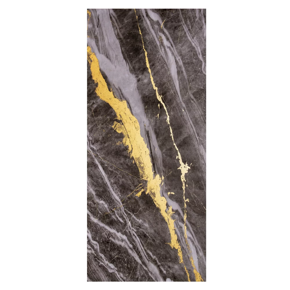 Marmer plaat - Anthracite Gold - Waterbestendig wandpaneel PVC - 280x122cm