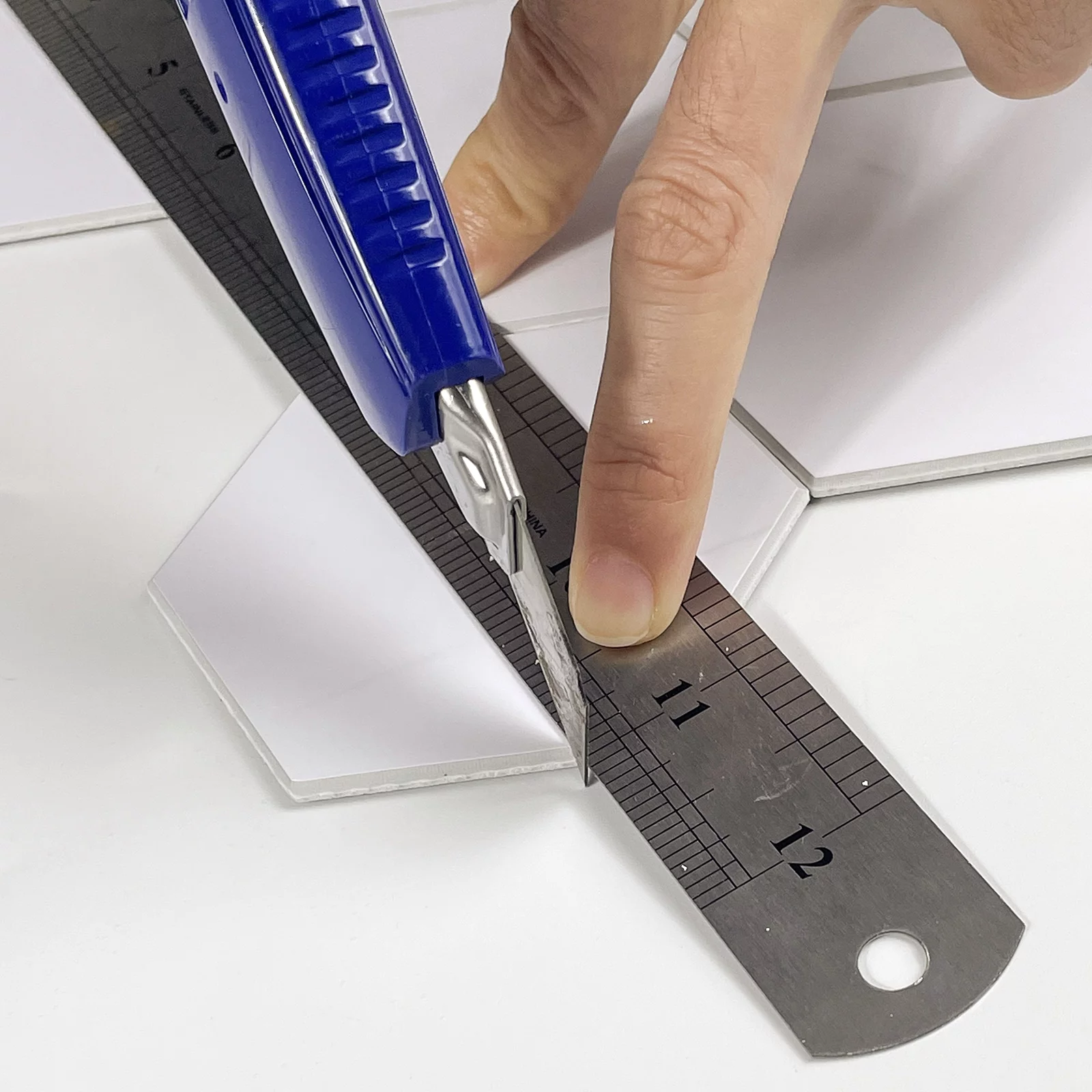 Zelfklevende steenstrip - Marble Hexa 29,2 x 25,4cm - Afbeelding 5