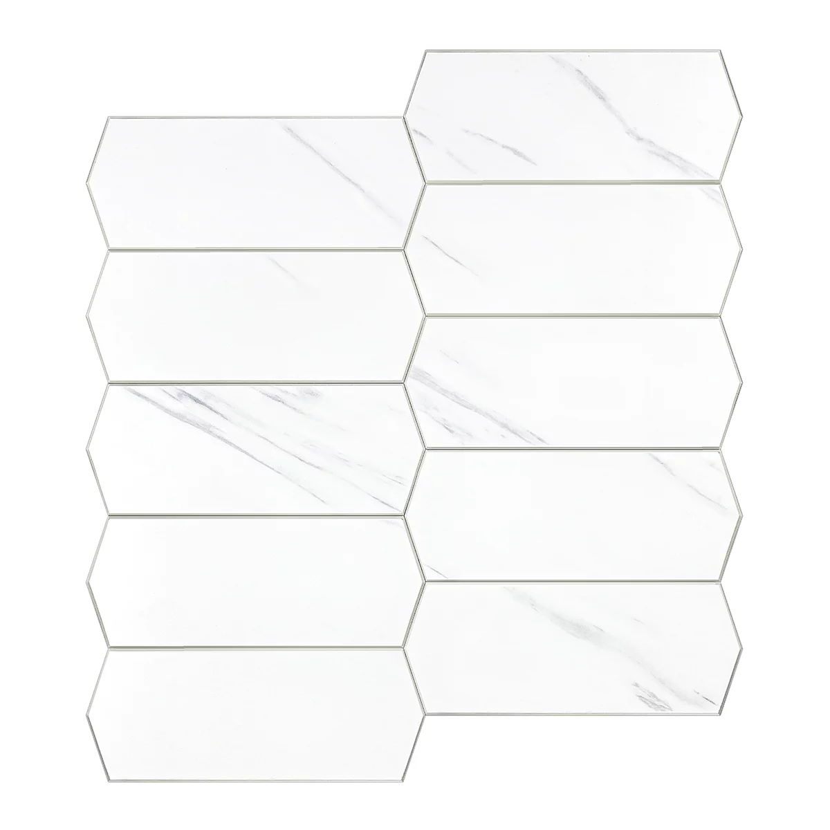 Zelfklevende steenstrip - Marble Hexa Long 30,1 x 28,4cm