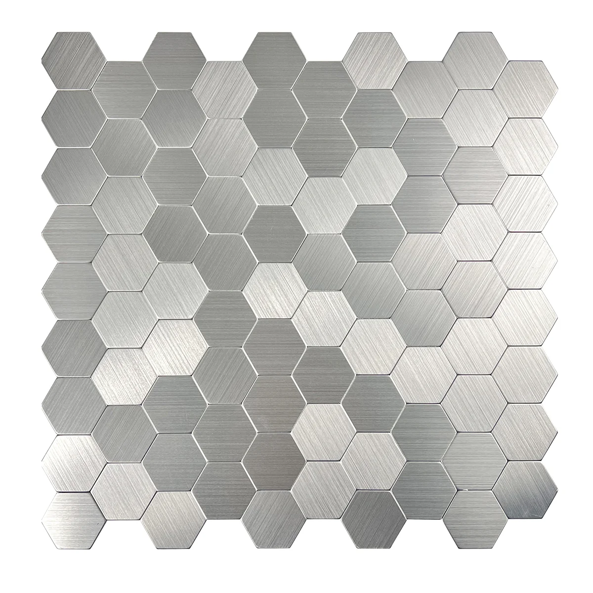 Zelfklevende steenstrip - Silver Hexagon 29,1 x 28,6cm