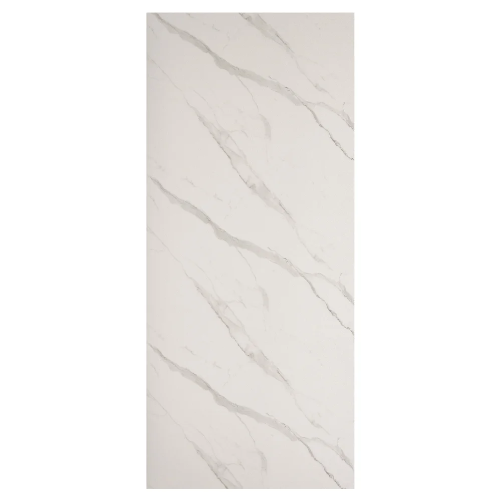 Marmer plaat - Calacatta White Marble MAT  - Waterbestendig wandpaneel PVC - 280x122cm