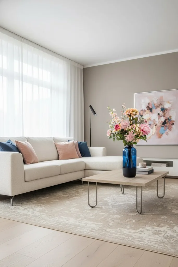 Kunstboeket XL pretty pink 85cm - Afbeelding 2