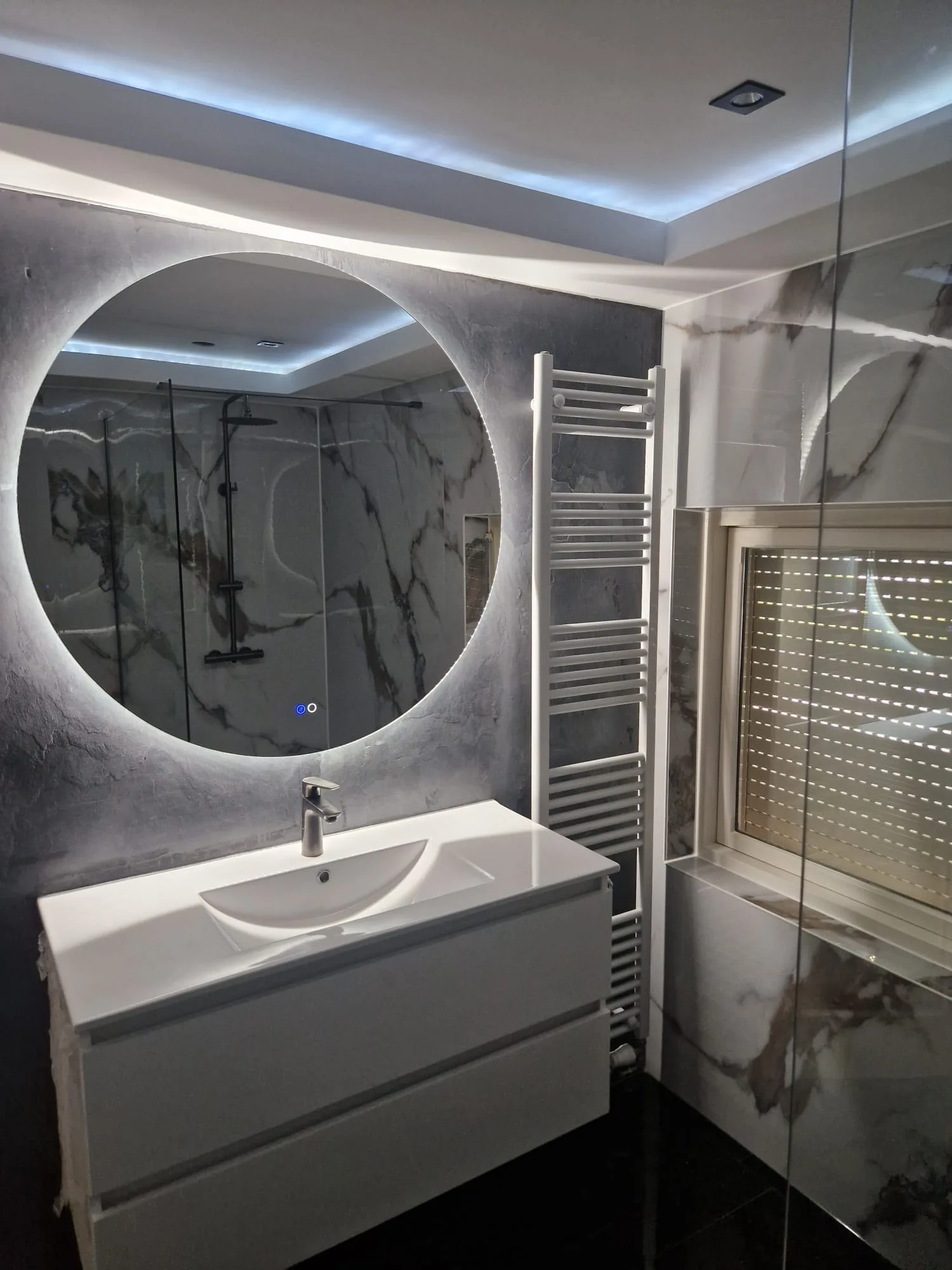 Marmer plaat - Marble Mocca  - Waterbestendig wandpaneel PVC - 280x122cm - Afbeelding 5