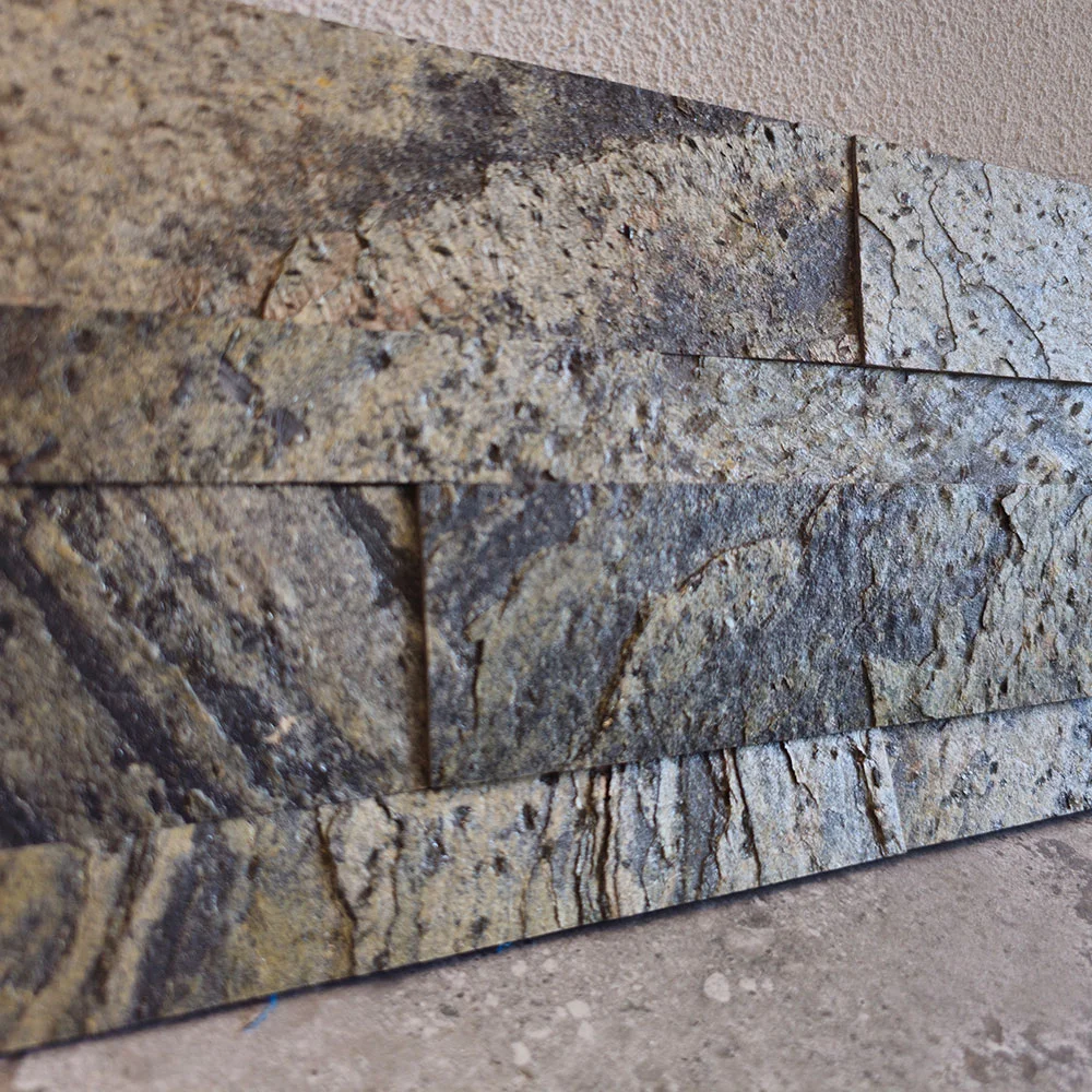 Zelfklevende steenstrip 15x60cm - Natuursteen - Jeera Green - Afbeelding 2