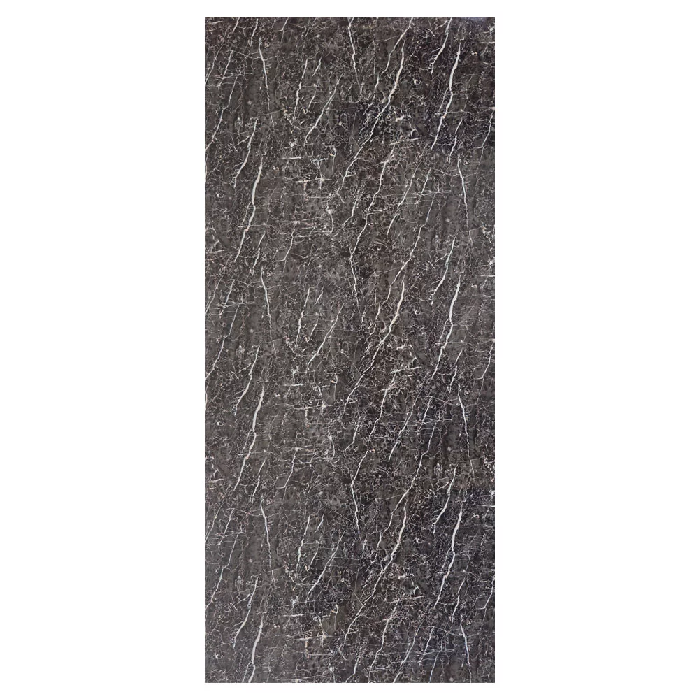 Marmer plaat - Spider Marble Black  - Waterbestendig wandpaneel PVC - 280x122cm