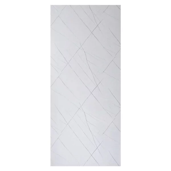 Marmer plaat - Marquina Bianco - Waterbestendig wandpaneel PVC - 280x122cm