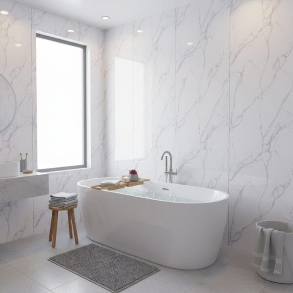 Marmer plaat - Marble Mania - Waterbestendig wandpaneel PVC - 280x122cm - Afbeelding 3