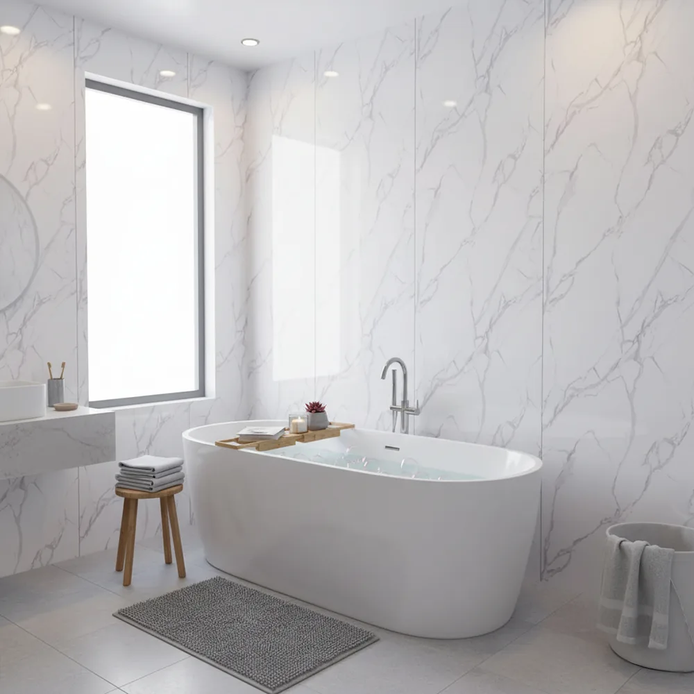 Marmer plaat - Marble Mania - Waterbestendig wandpaneel PVC - 280x122cm - Afbeelding 3