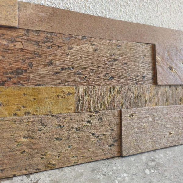 Zelfklevende steenstrip 15x60cm - Natuursteen - Steel Copper - Afbeelding 2