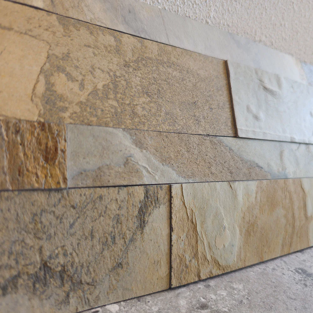 Zelfklevende steenstrip 15x60cm - Natuursteen - Tan - Afbeelding 2