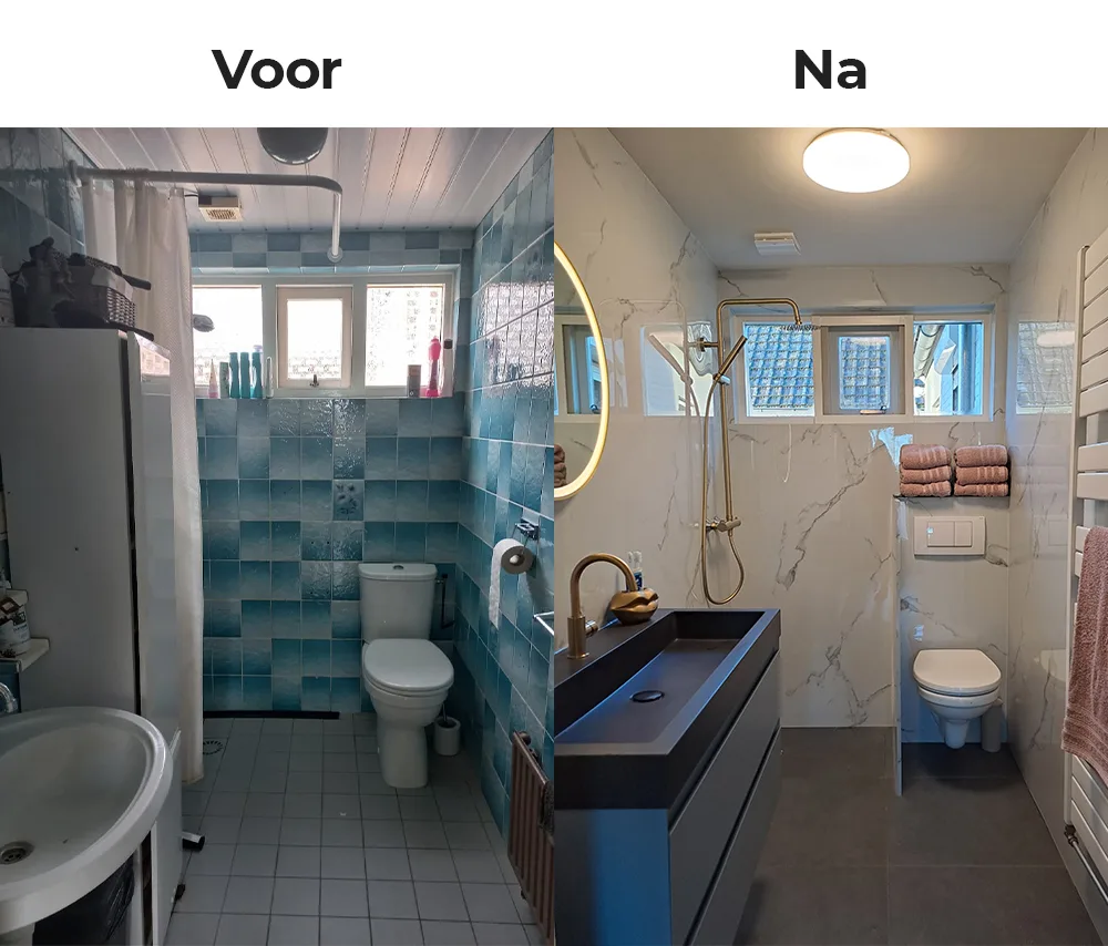 Marmer plaat - Plain White Marble  - Waterbestendig wandpaneel PVC - 280x122cm - Afbeelding 2