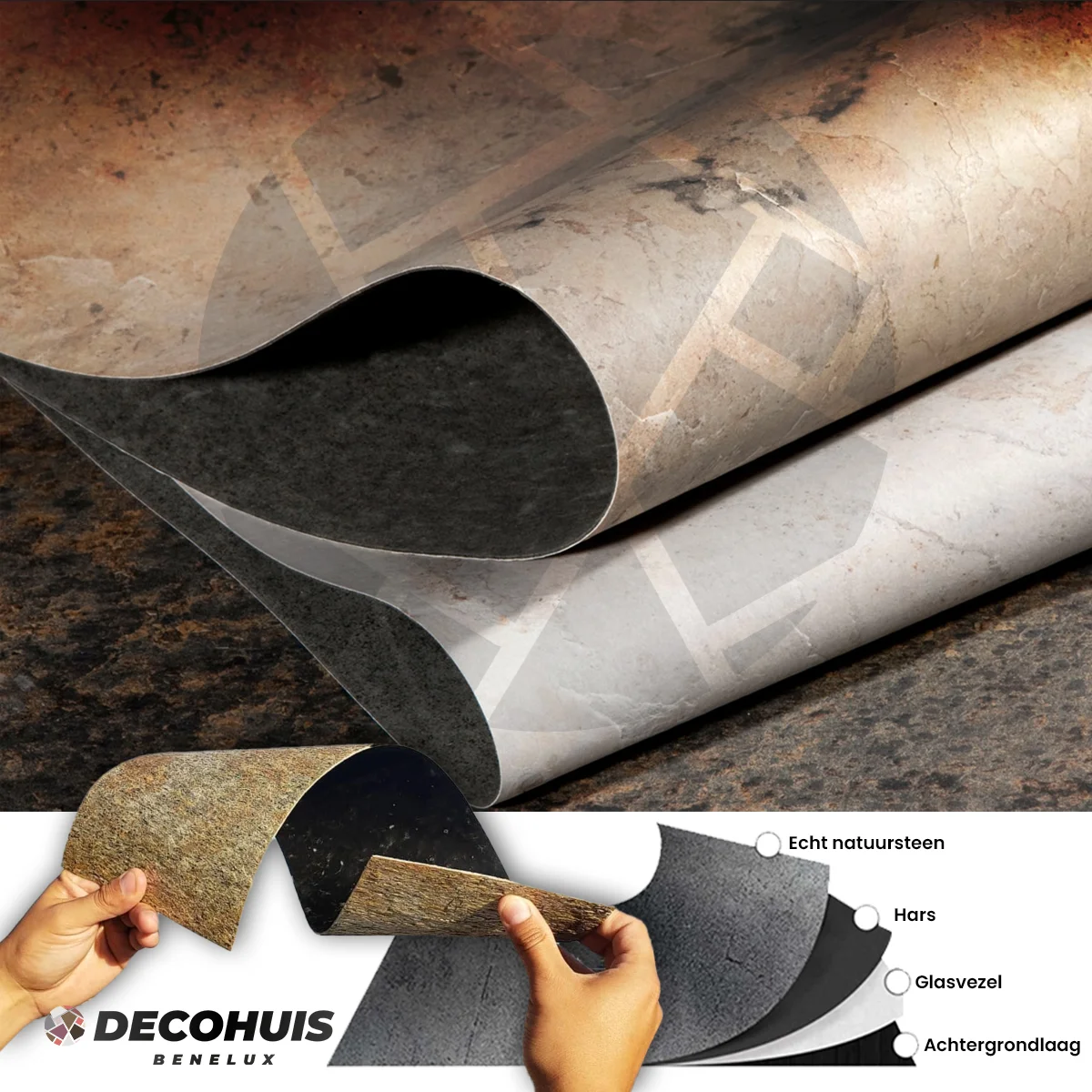 Natuursteen wandpaneel - Ocean - 260x122cm - Afbeelding 2