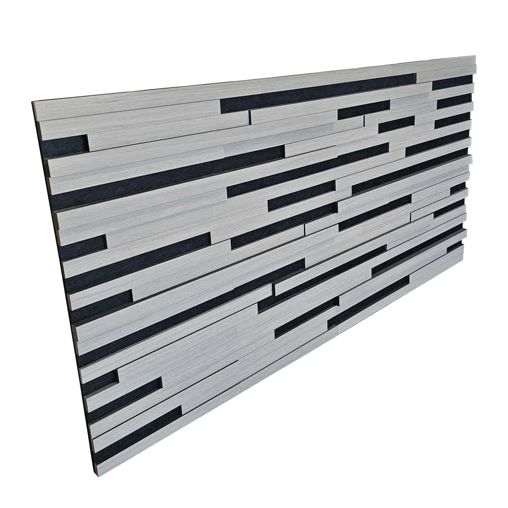 Akoestisch 3D akustrip paneel - Zilver - 120x60cm - Afbeelding 2