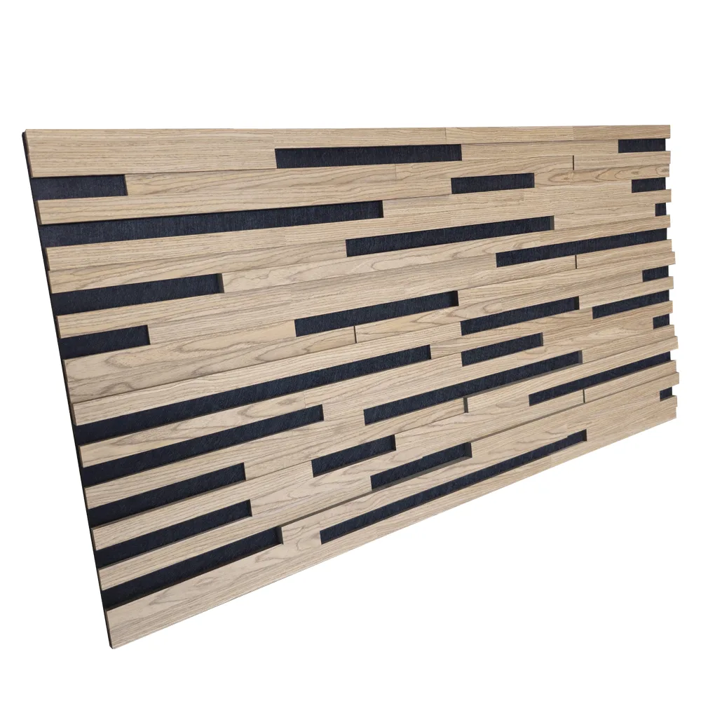 Akoestisch 3D akustrip paneel - Walnoot - 120x60cm - Afbeelding 3