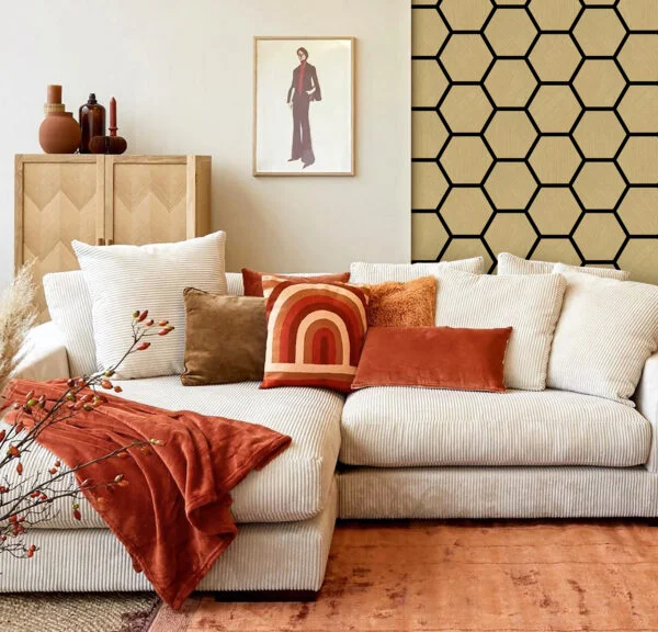 Akoestisch hexagon paneel - Eiken - 76x62x2cm - Afbeelding 4