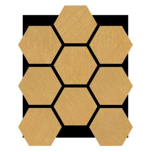 Akoestisch Hexagon paneel eiken