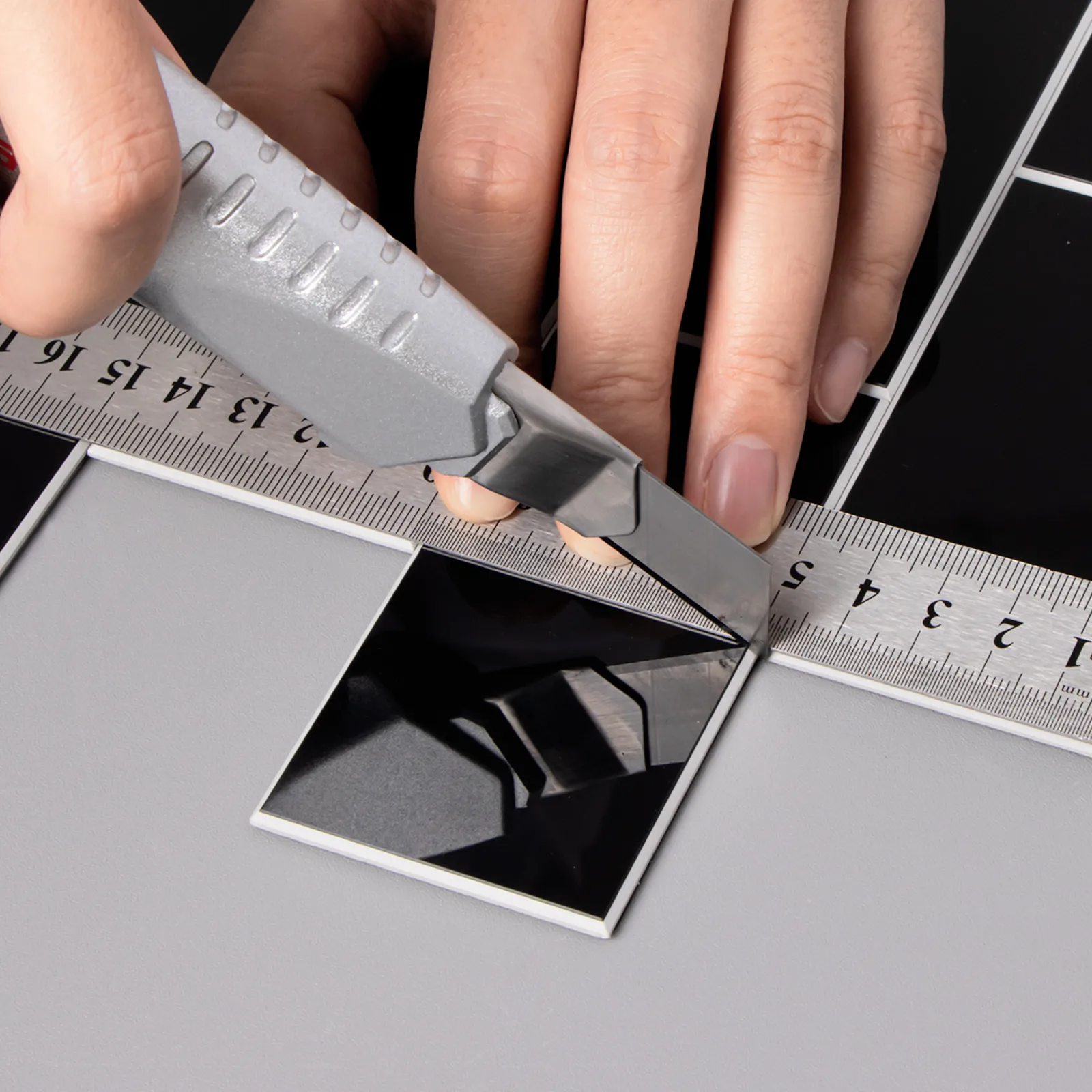 Zelfklevende steenstrip - Metro black 30,5 x 30,5 cm - Afbeelding 3