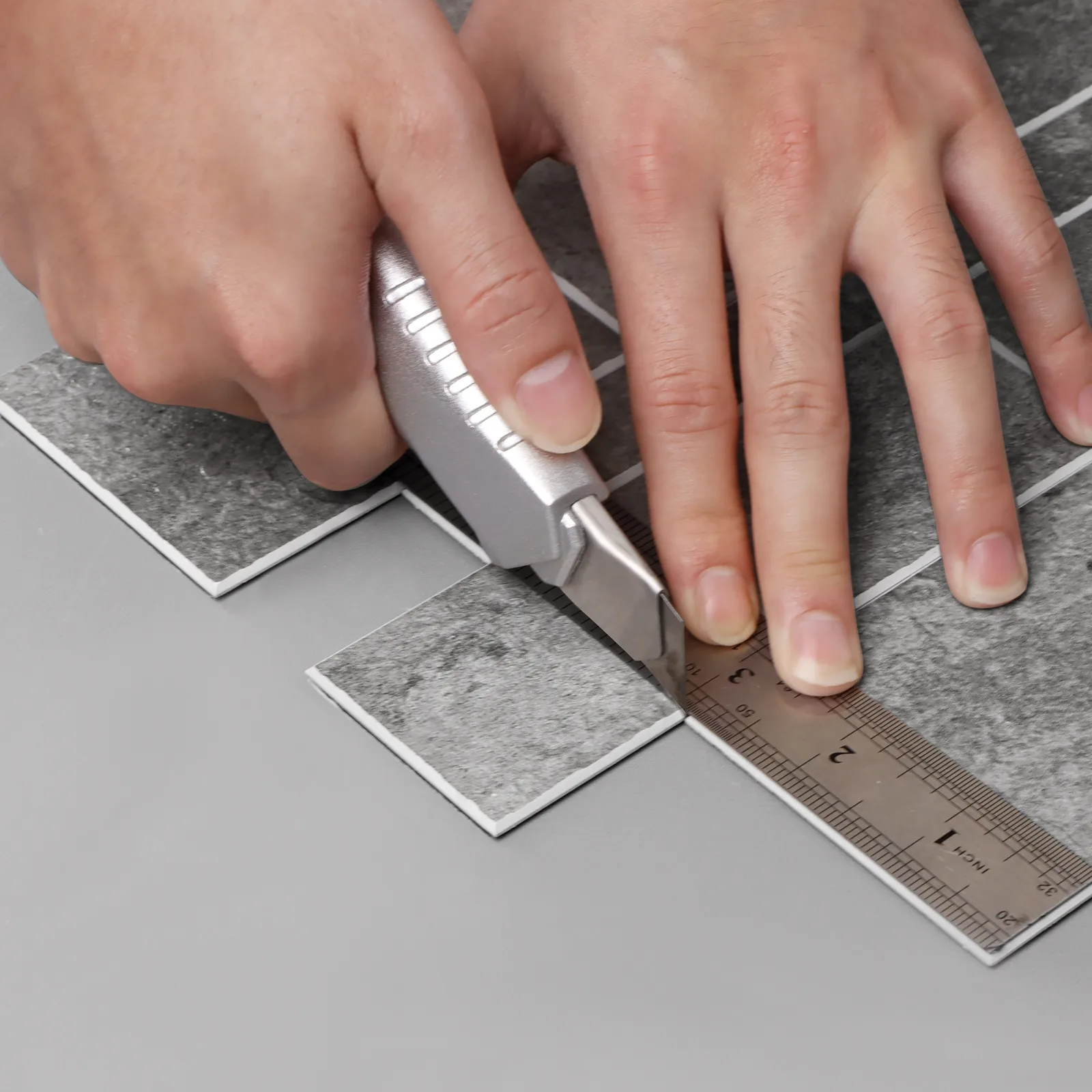 Zelfklevende steenstrip - Grey Pattern 30,5 x 30,5 cm - Afbeelding 4