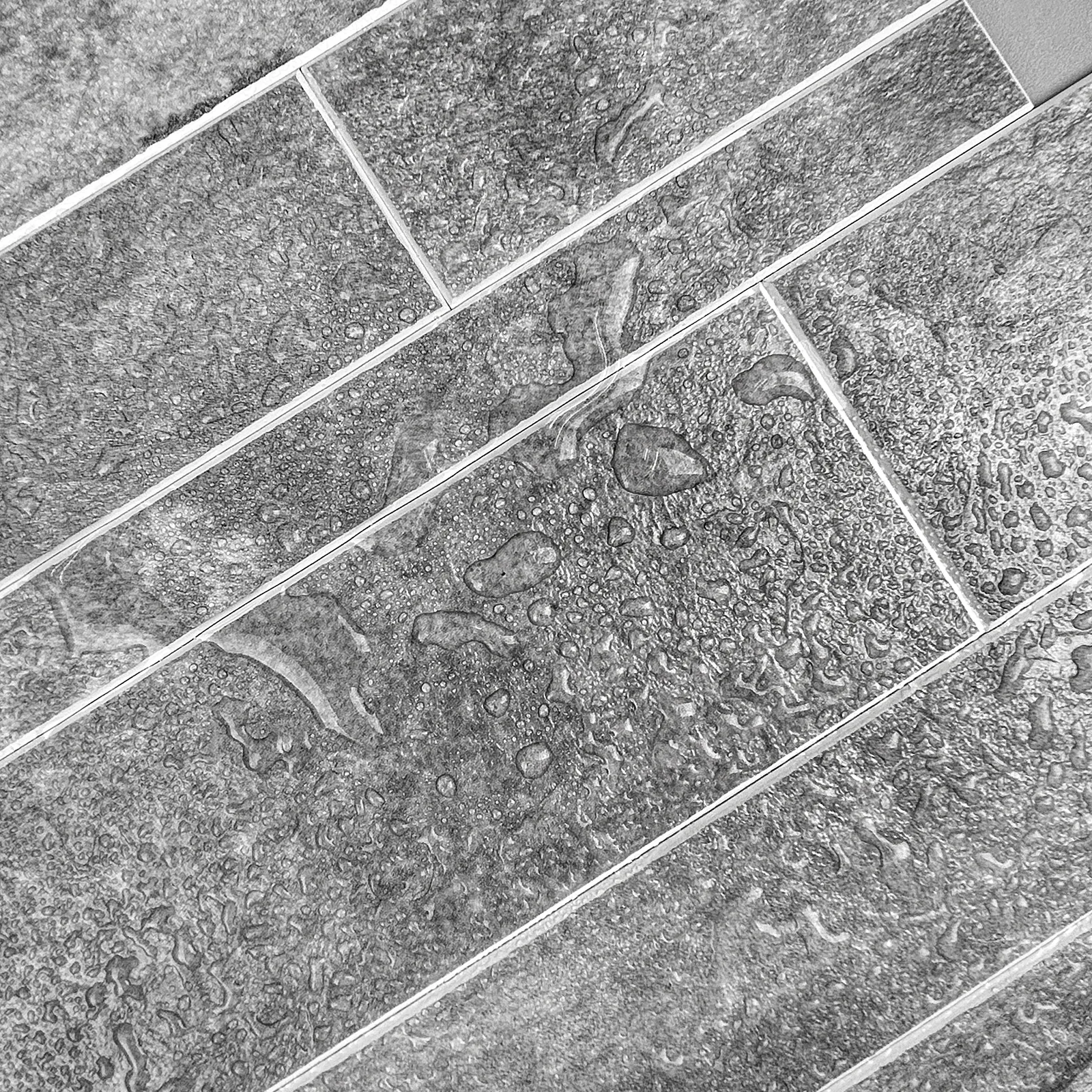 Zelfklevende steenstrip - Grey Pattern 30,5 x 30,5 cm - Afbeelding 5