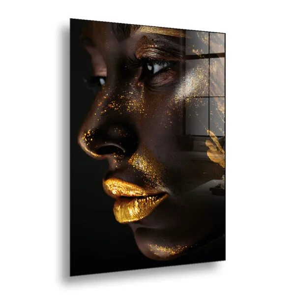 Woman Gold Touch - Glasschilderij