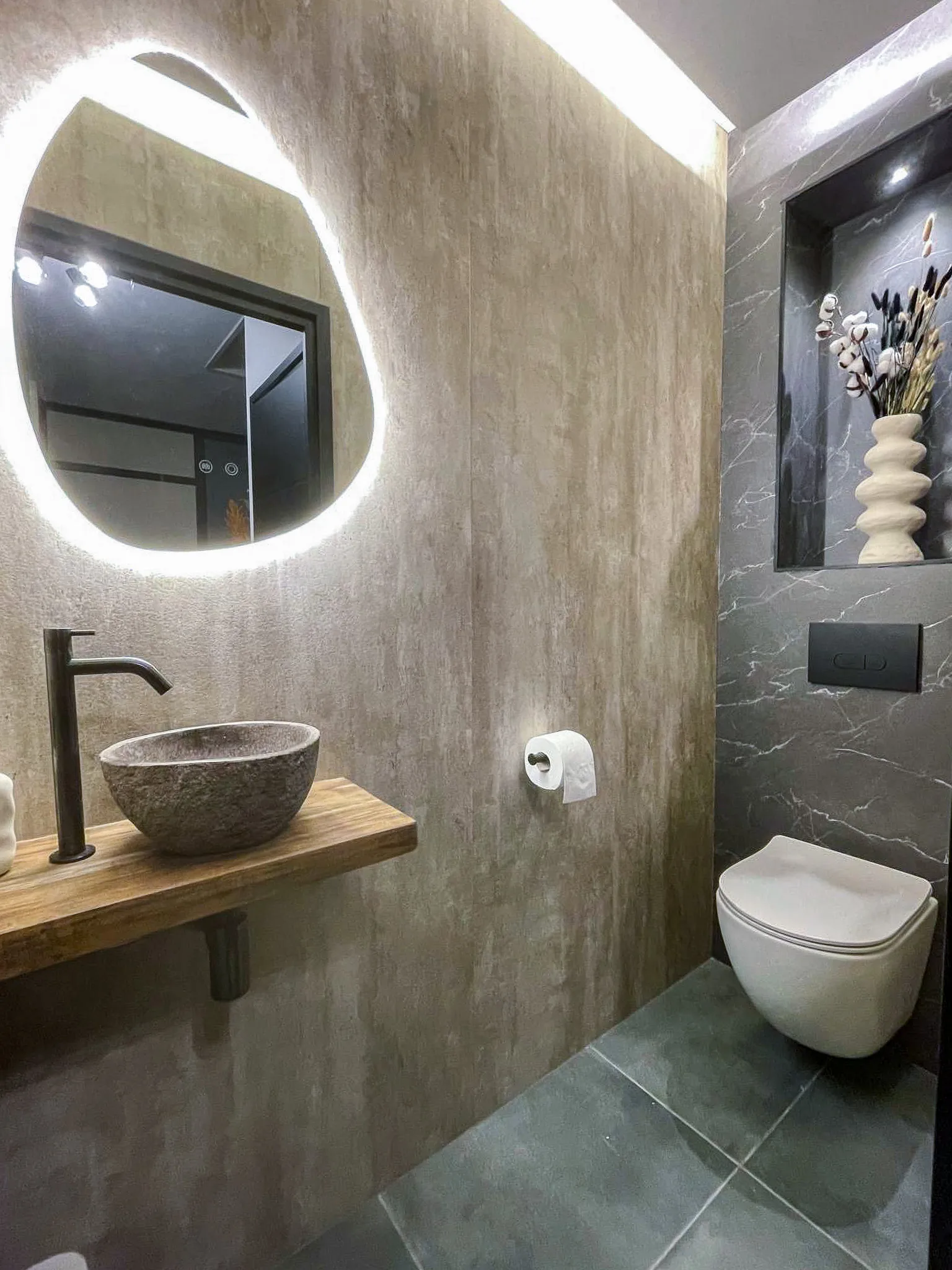 SPC Klik marmerlook wandpaneel - 270x96cm - Marble Graphite W024 - Afbeelding 4