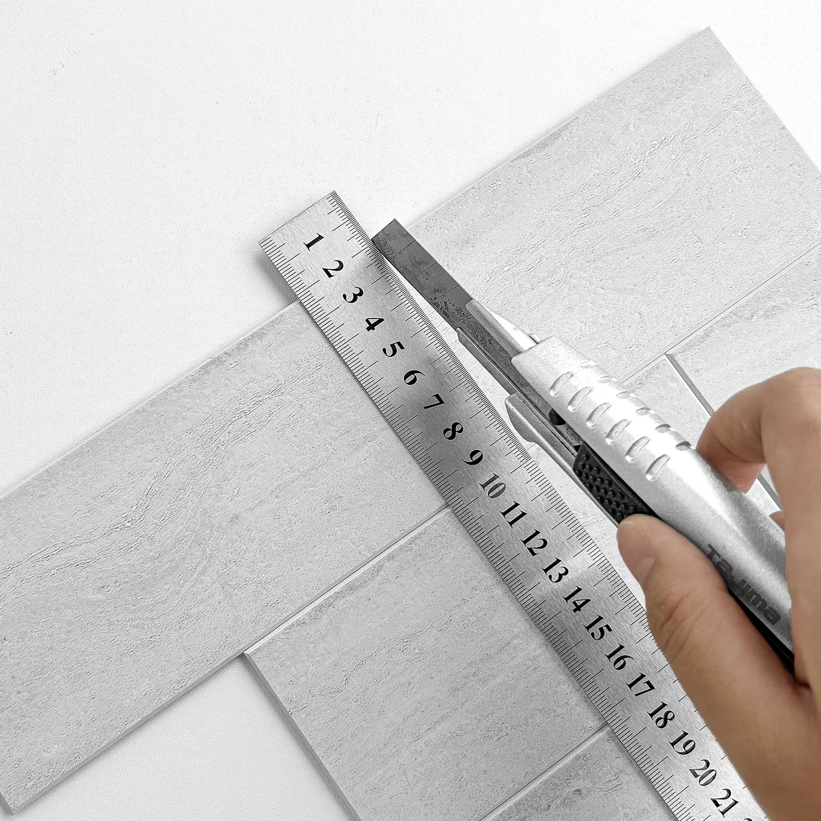 Zelfklevende steenstrip - Gray Metro 30,5 x 30,5 cm - Afbeelding 4