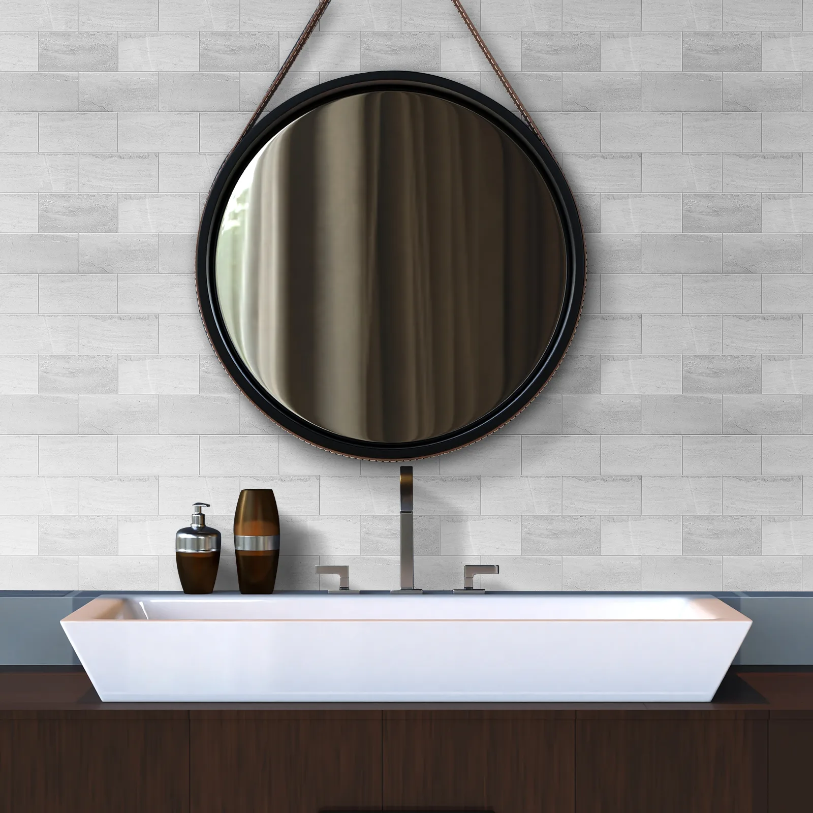 Zelfklevende steenstrip - Gray Metro 30,5 x 30,5 cm - Afbeelding 5