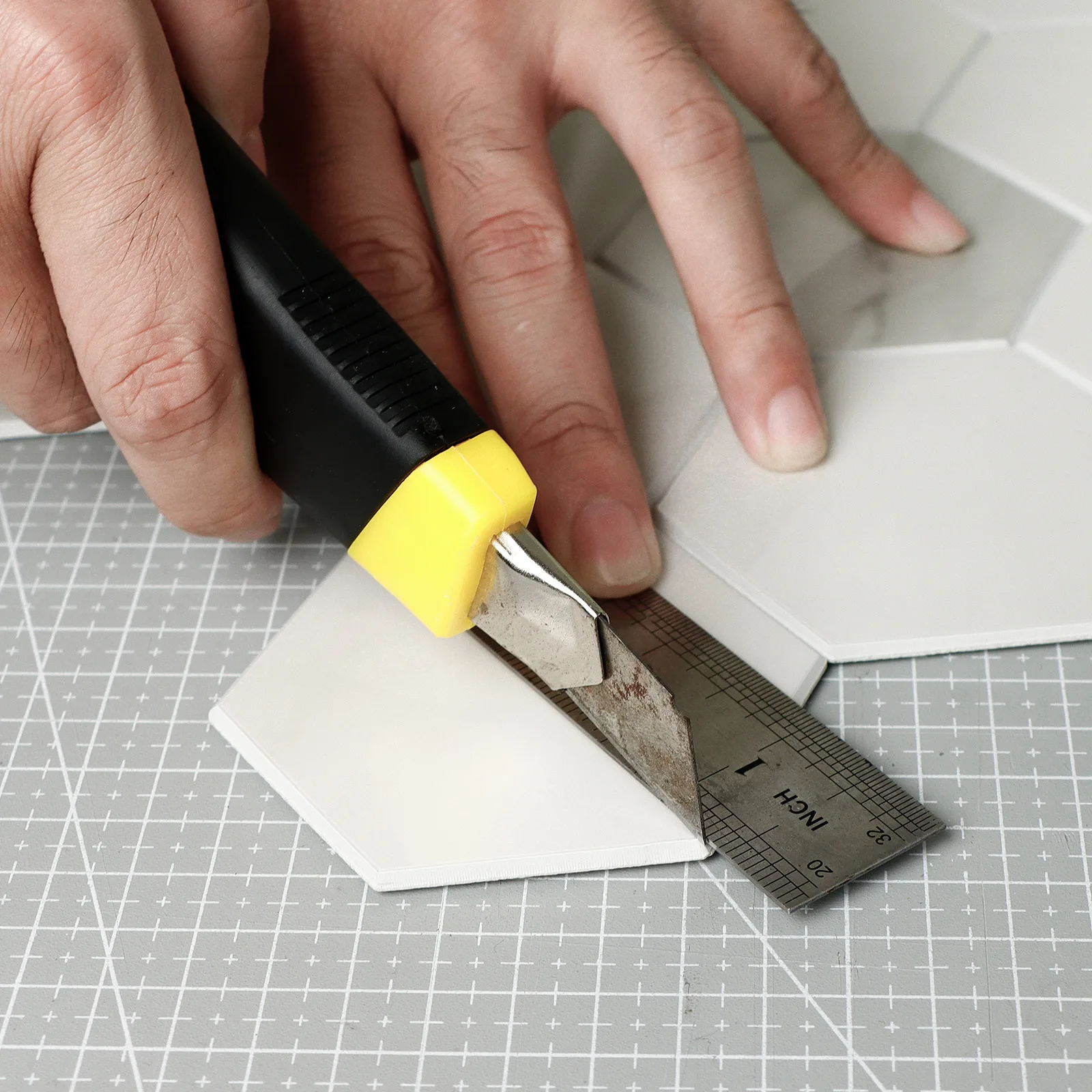 Zelfklevende steenstrip - Marble Gloss Hexa 29,2 x 25,4 cm - Afbeelding 5