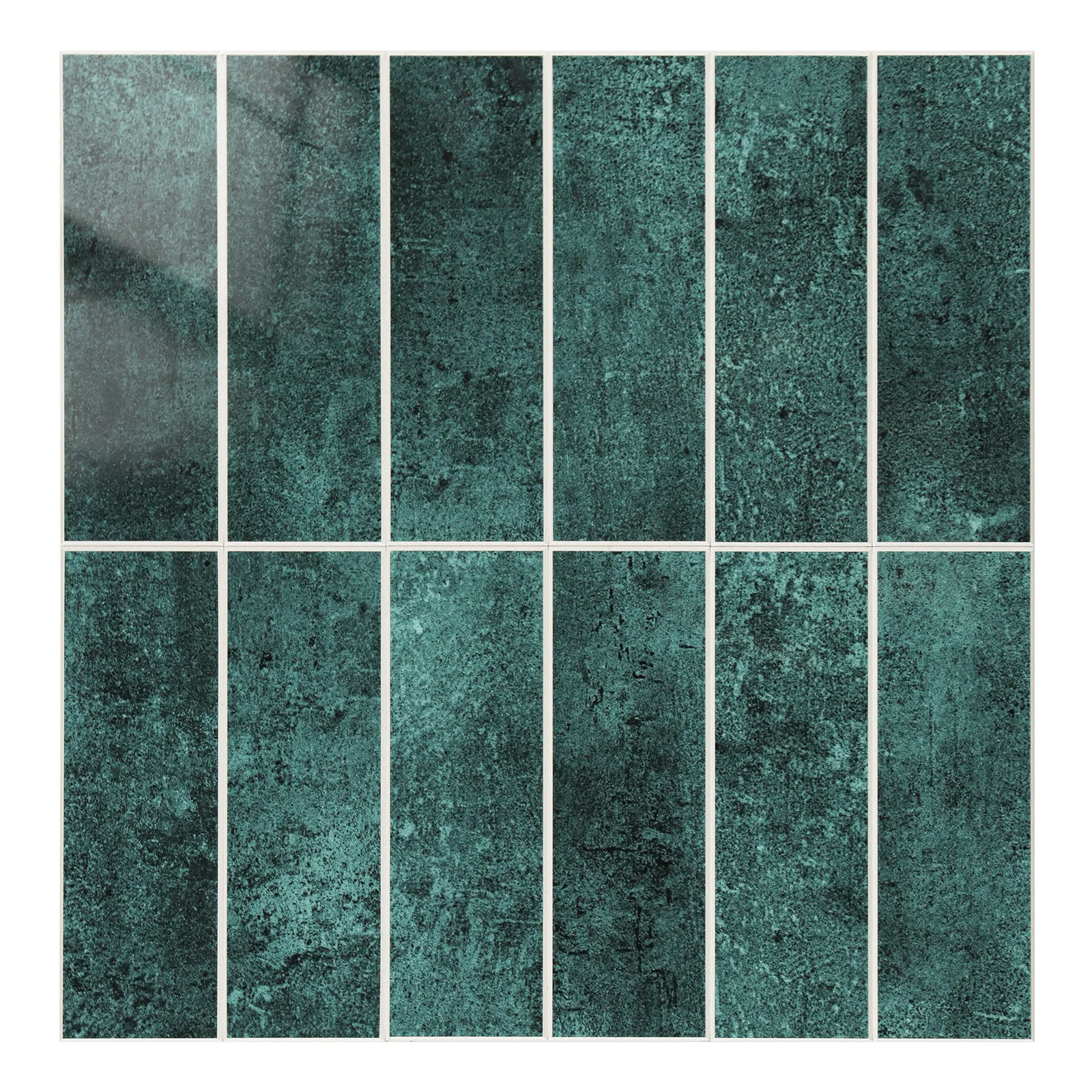 Zelfklevende steenstrip - Metro Strip Green 29,6 x 28,8cm