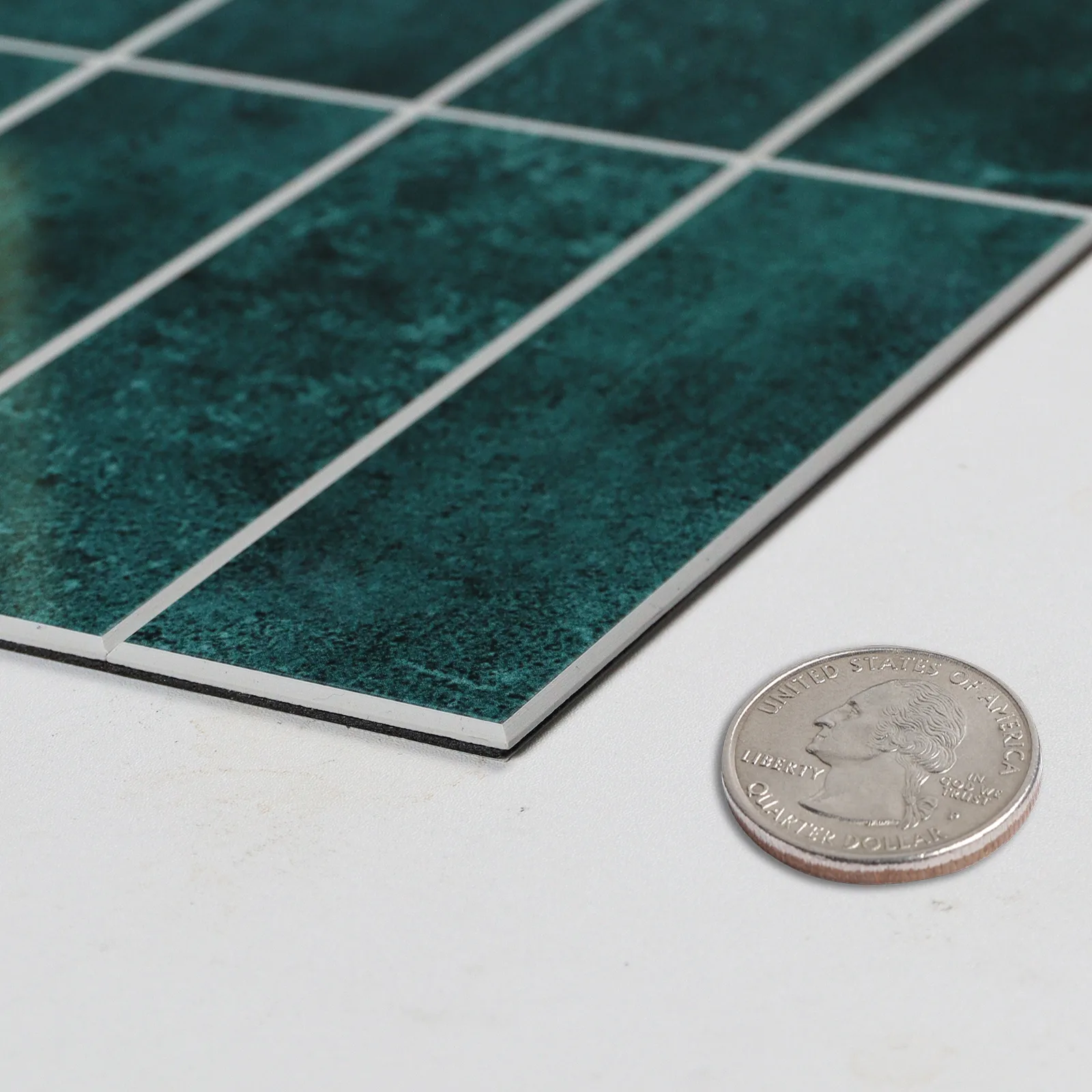 Zelfklevende steenstrip - Metro Strip Green 29,6 x 28,8cm - Afbeelding 4