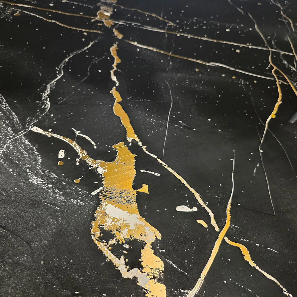 Marmer plaat - Gold Universe - Waterbestendig wandpaneel PVC - 280x122cm - Afbeelding 2