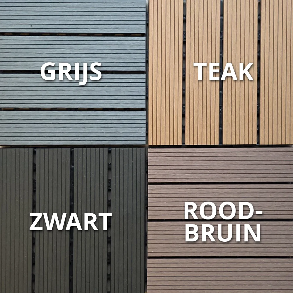 Composiet vlondertegels 30x30 cm | Kliktegels voor tuin & terras | Set van 11 stuks | Grijs - Afbeelding 9