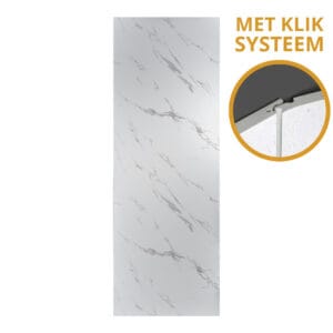 SPC Klik marmerlook wandpaneel - 270x96cm - Marble White W007