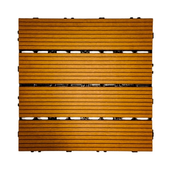 Composiet vlondertegels 30x30 cm | Kliktegels voor tuin & terras | Set van 11 stuks | Teak - Afbeelding 5