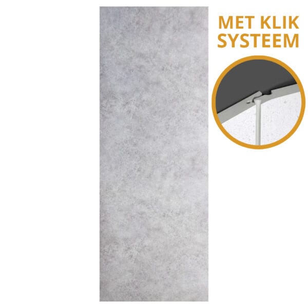 SPC Klik betonlook wandpaneel - 270x96cm - Concrete Frost W001