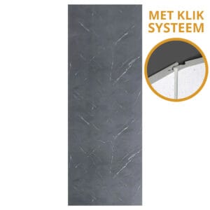 SPC klik marmerlook wandpaneel - 270x96cm - Marble Marquina W008