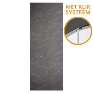 SPC Klik marmerlook wandpaneel - 270x96cm - Marble Graphite W024