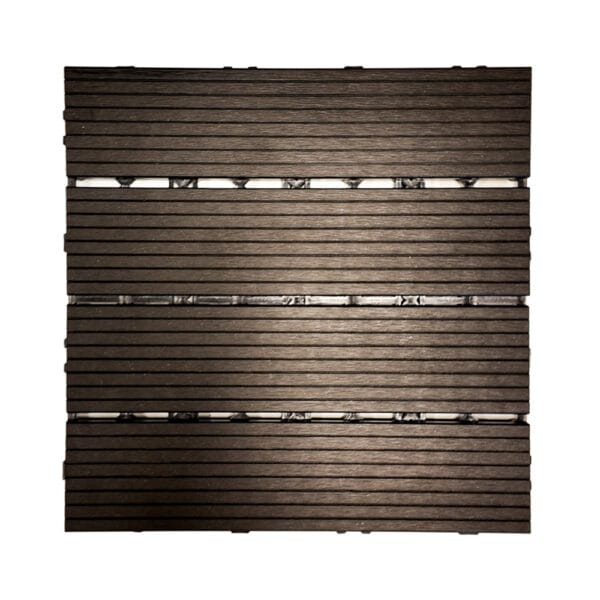 Composiet vlondertegels 30x30 cm | Kliktegels voor tuin & terras | Set van 11 stuks | Zwart - Afbeelding 7