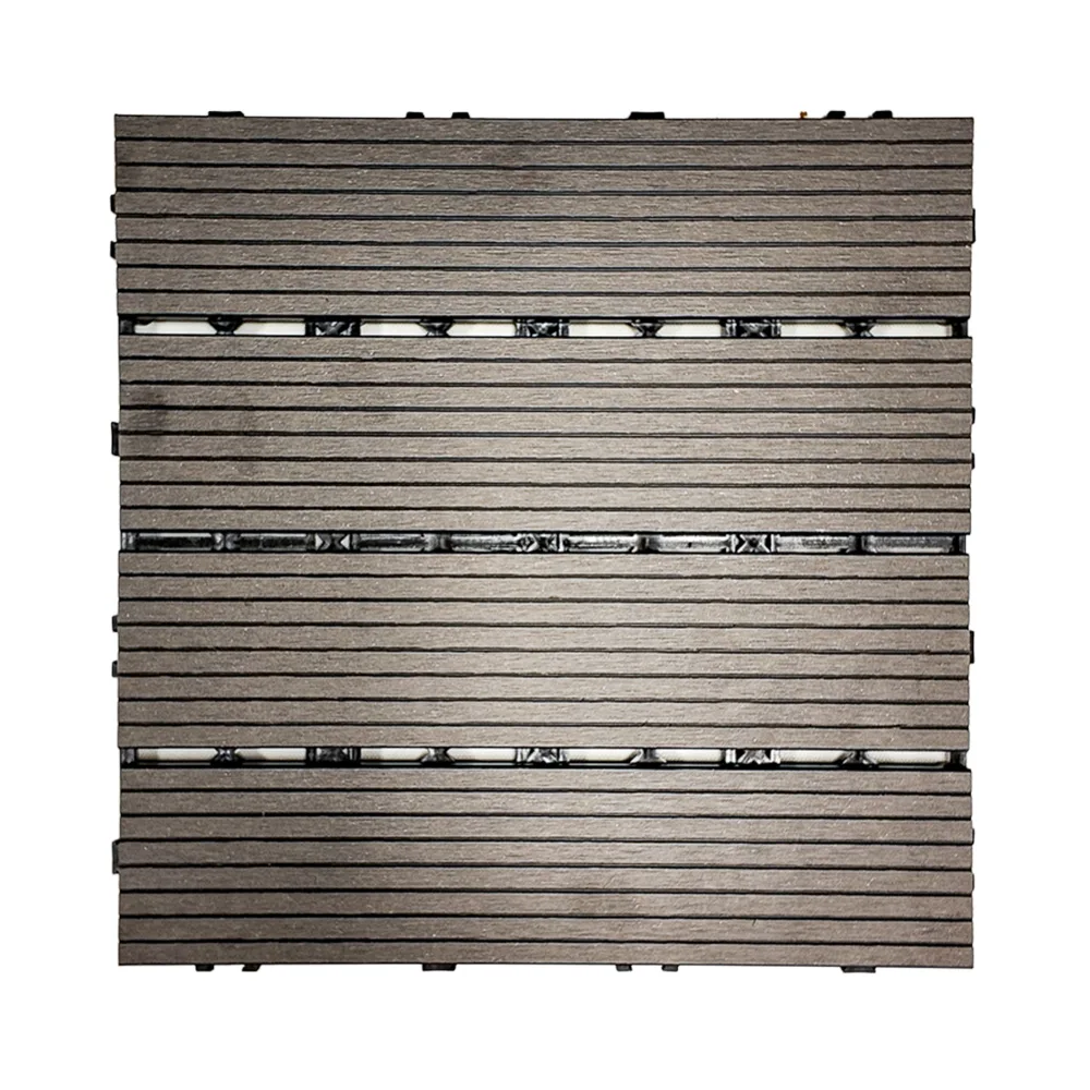 Composiet vlondertegels 30x30 cm | Kliktegels voor tuin & terras | Set van 11 stuks | Grijs - Afbeelding 7