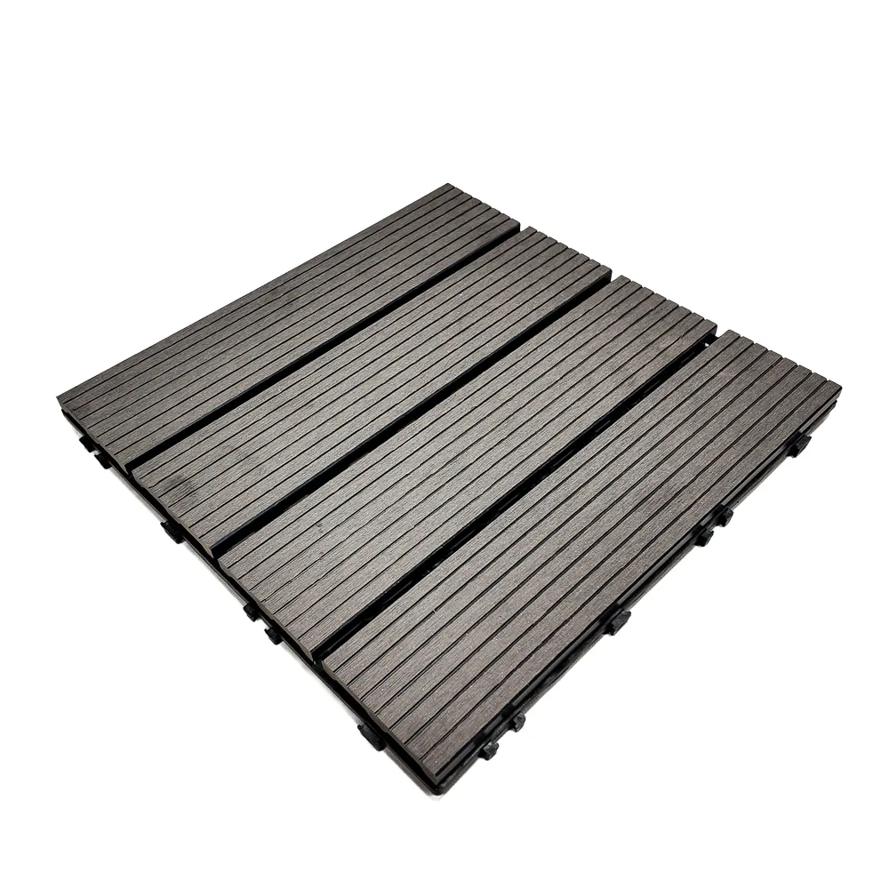 Composiet vlondertegels 30x30 cm | Kliktegels voor tuin & terras | Set van 11 stuks | Grijs - Afbeelding 2