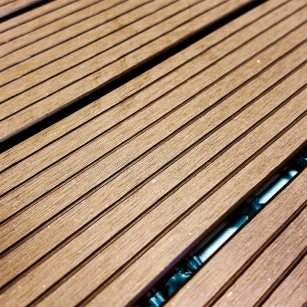 Composiet vlondertegels 30x30 cm | Kliktegels voor tuin & terras | Set van 11 stuks | Roodbruin - Afbeelding 4