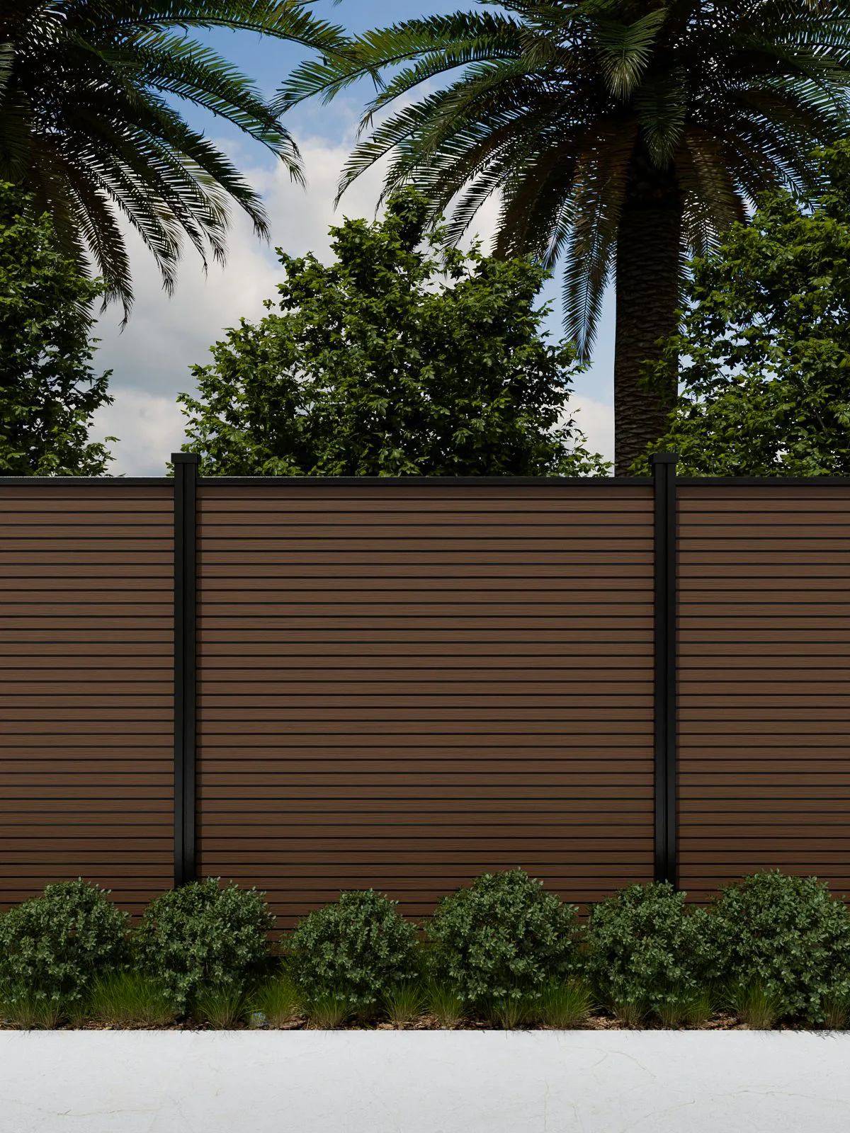 Composiet schutting Rhombus - Walnoot - Afbeelding 2