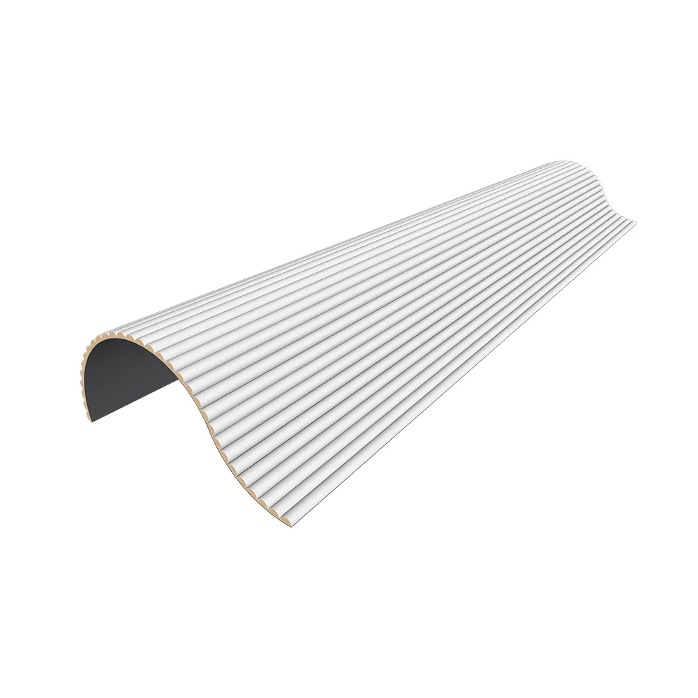 Akoestisch paneel Rond Flex 270x50cm - WoodzZz® - Wit overschilderbaar - Afbeelding 2