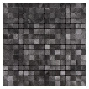 Zelfklevende steenstrip - Mini Squares Metal Gray 25,2 x 25,2 cm