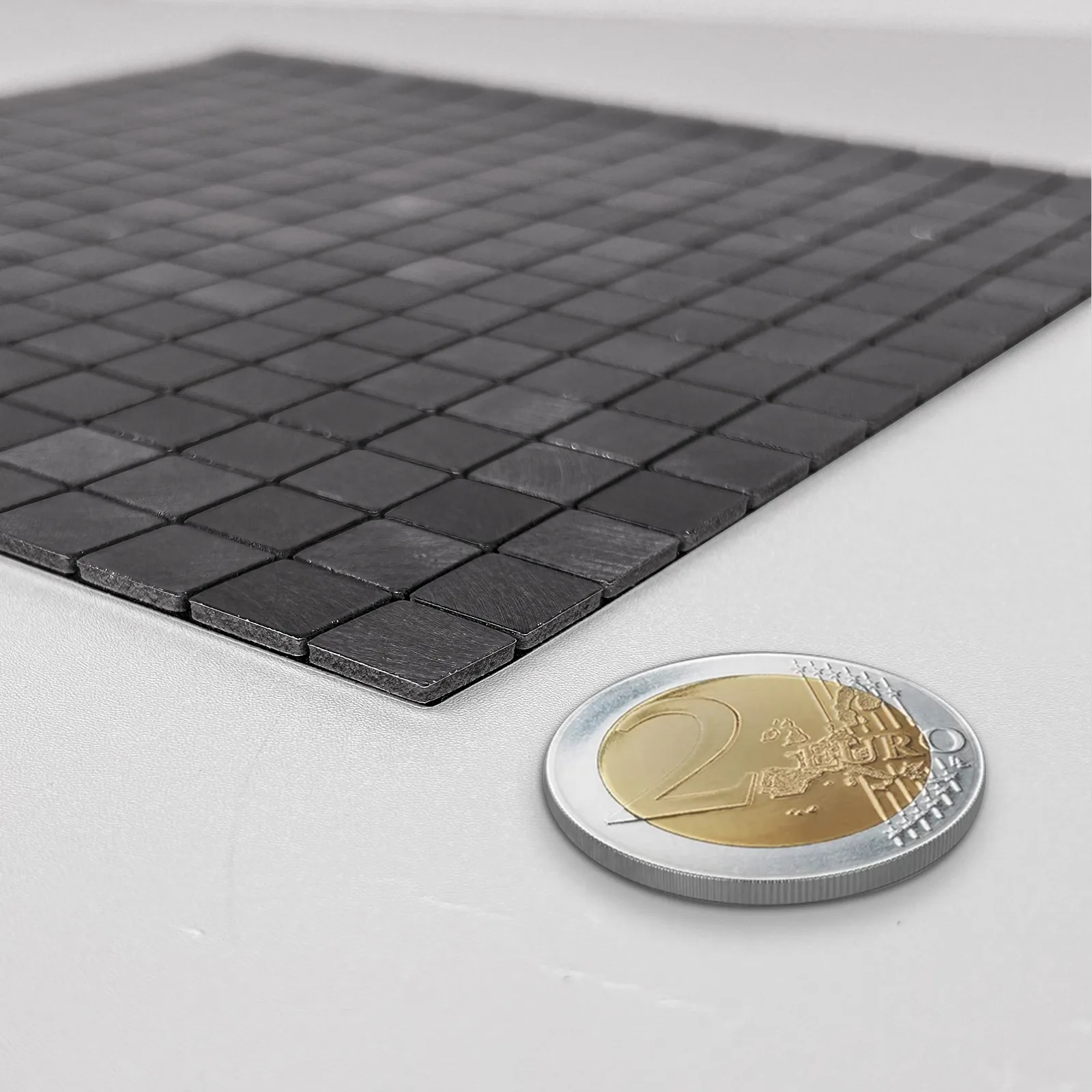 Zelfklevende steenstrip - Mini Squares Metal Gray 25,2 x 25,2 cm - Afbeelding 4