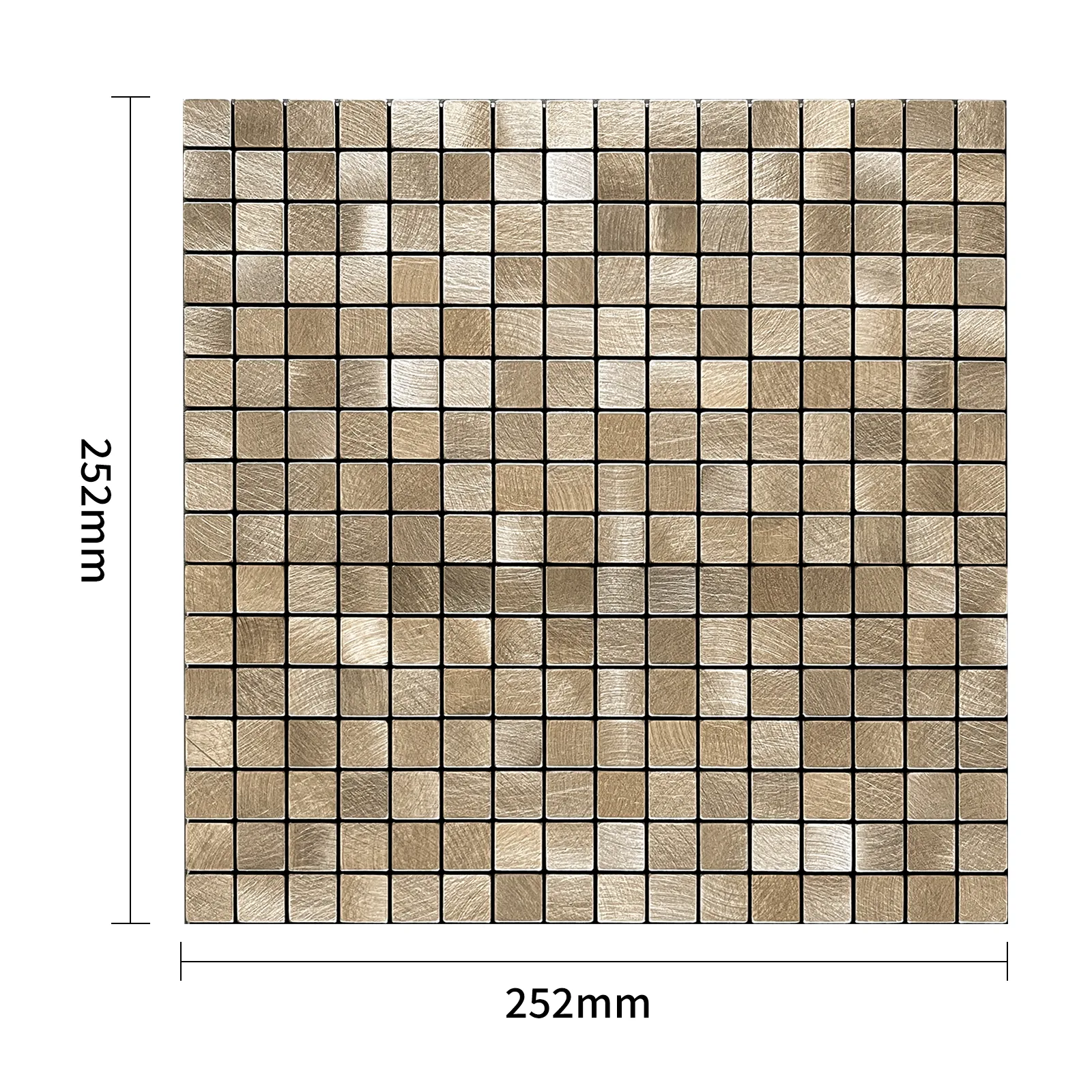Zelfklevende steenstrip - Mini Squares Gold 25,2 x 25,2 cm - Afbeelding 4