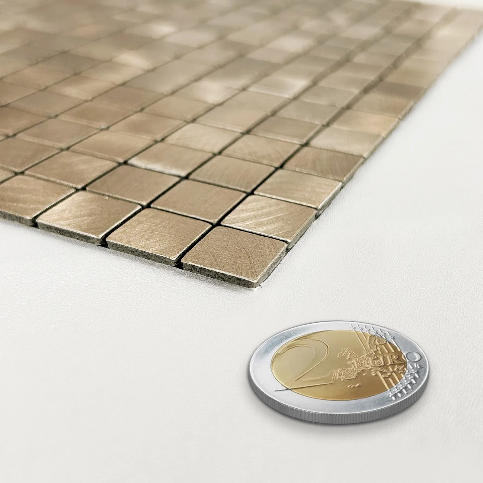 Zelfklevende steenstrip - Mini Squares Gold 25,2 x 25,2 cm - Afbeelding 2