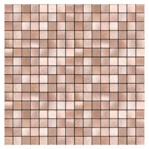 Zelfklevende steenstrip - Mini Squares Copper 25,2 x 25,2 cm